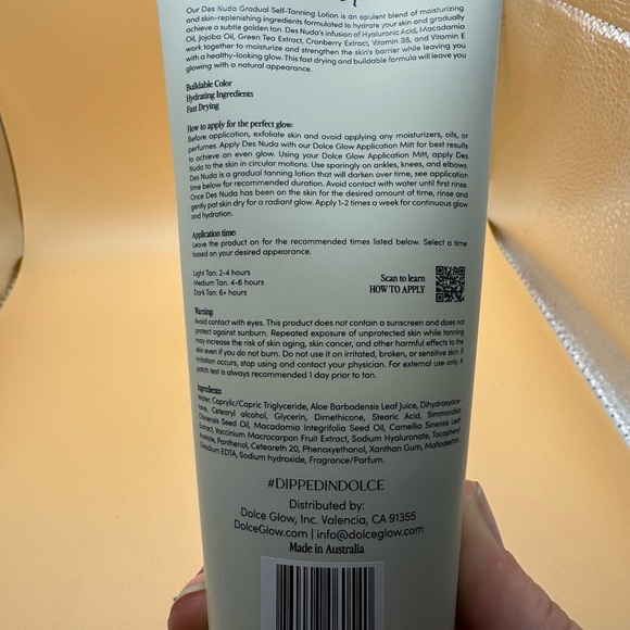 Nib dolce glow by isabel Alysa light- medium gradual self tanning lotion - Picture 2 of 8
